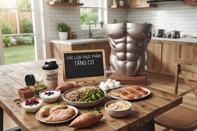 Ăn gì để hỗ trợ tăng cơ bắp hiệu quả?